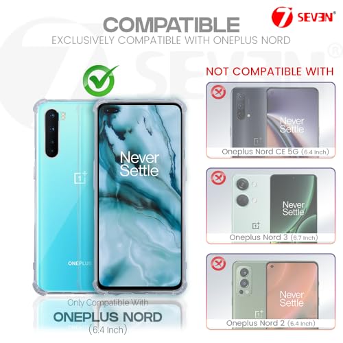 Image of 7SEVEN Back Cover for OnePlus Nord Transparent Mobile Back Case Shock Proof Design Camera Edges Protection Crystal Clear 1+ Phone Case Silicon Soft TPU & Flexible One Plus Bumper Phone Cover