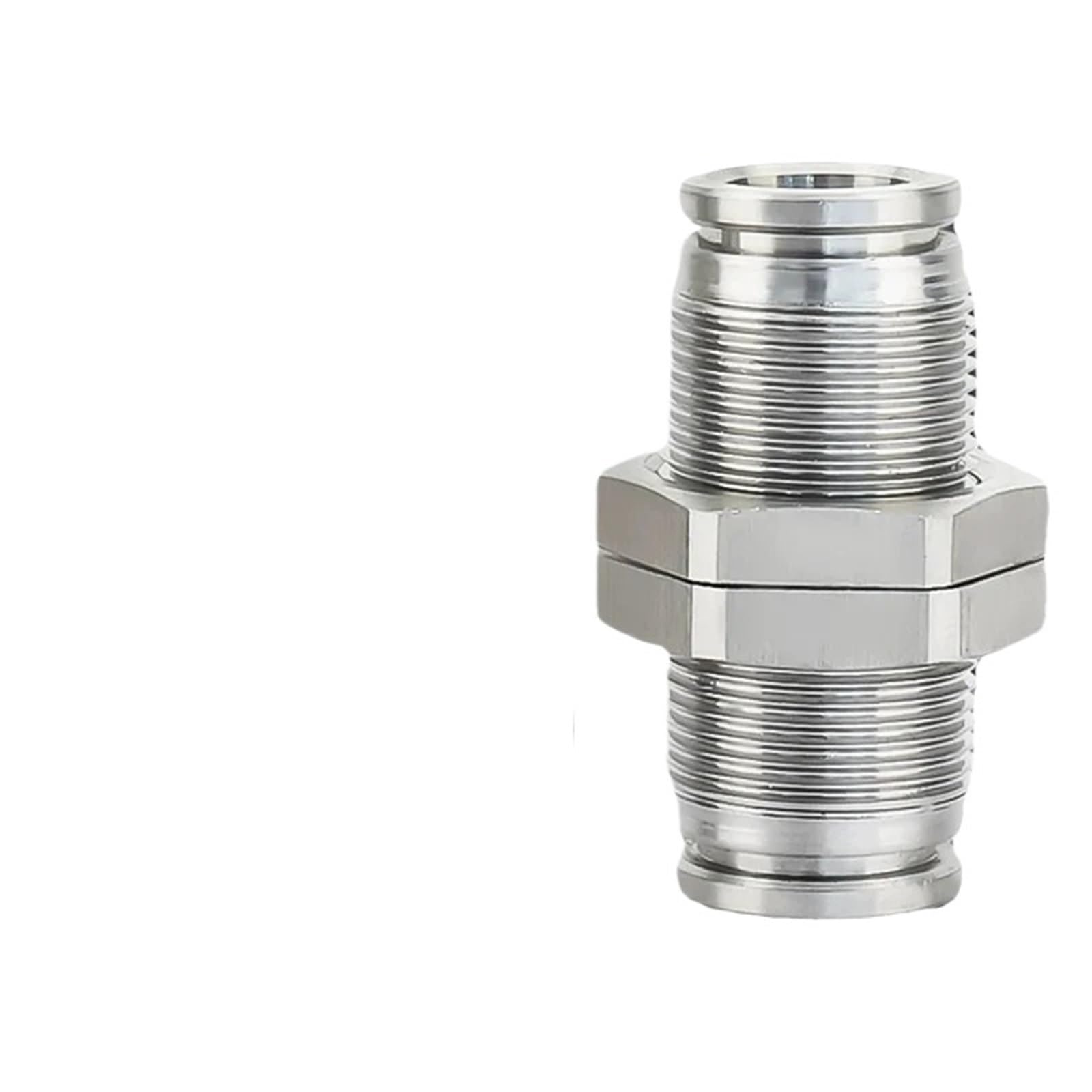 Raccordi Aria Compressa 10/50/200PCS PM 304 Raccordo In Acciaio Inox Metallo Pneumatico Attacco Rapido 4 6 8 10 12 14 16 millimetri Push In Tubo Dell'aria Connettore(PM-16,200 pcs)