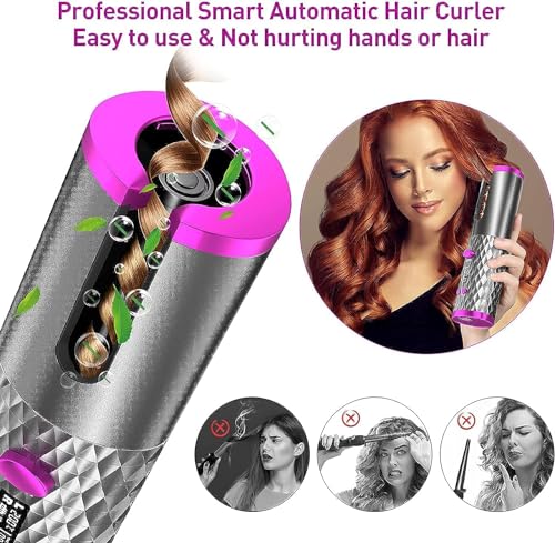 Hair-Curler-ON-STORE-Cordless-Automatic-Hair-Curler-Portable-Curling-Iron-with-LCD-Temperature-Display-Fast-Heating-Auto-Rotating-Hair-Curler-USB-Rechargeable-for-Travel-Home