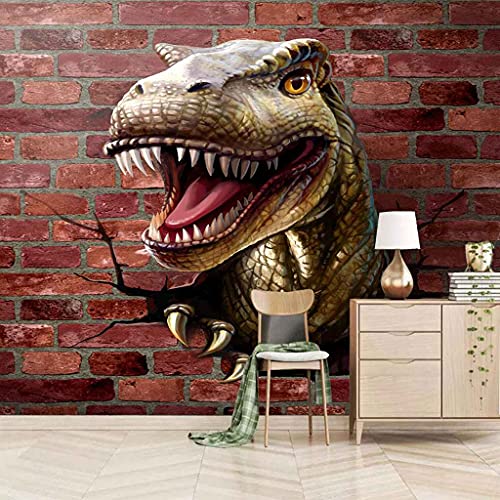 Toile murale dinosaure 3D papier peint auto-adhésif DIY pour salon