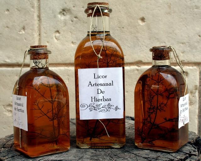 Set de 6 Frascas de Vidrio de 1L con Tapón de Corcho Natural