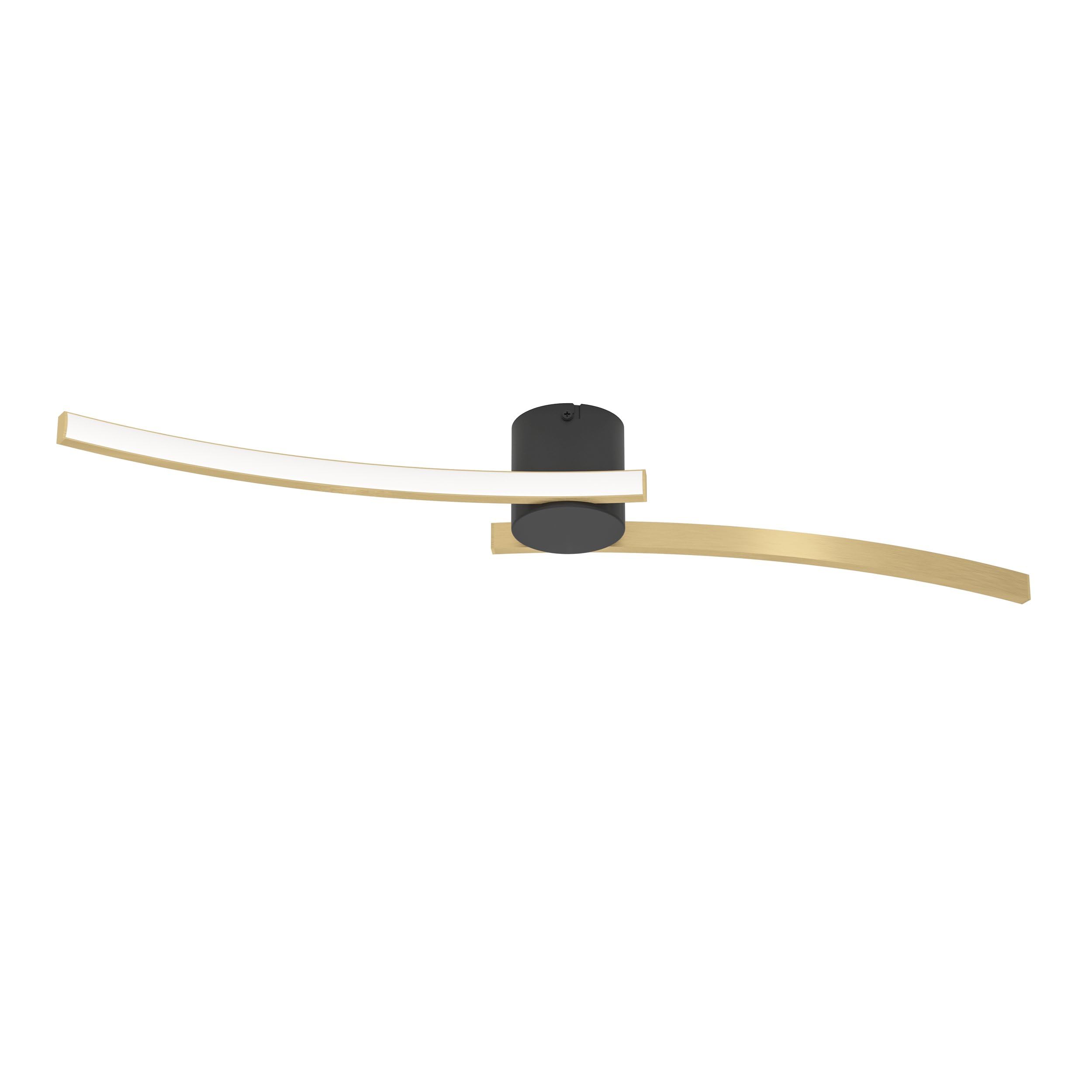 EGLO Aieta Ceiling Light - Black & Brushed Brass - Minimalist Modern Design - Steel/Plastic - 720mm Length