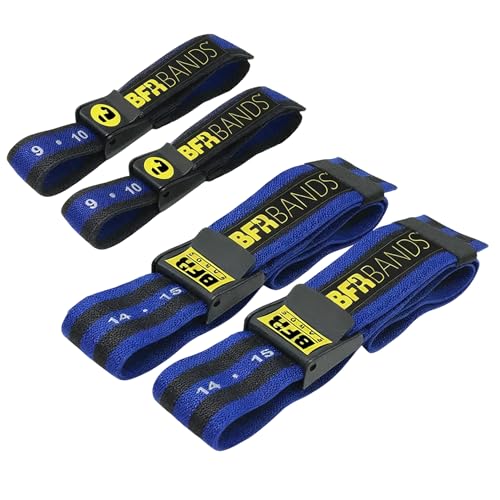 Image of Occlusion Bands, 4 Pack Blood Flow Restriction Bands for Men & Women, Booty Training Straps for Buttock Building, Glutes, HIPS & Legs to Increase Muscle Mass, Fitness Resistance Bands