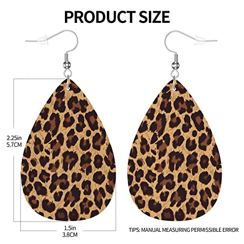 Women Earrings Faux Leather Earrings Teardrop Dangle Earrings Pu Leaf Earring Lightweight4