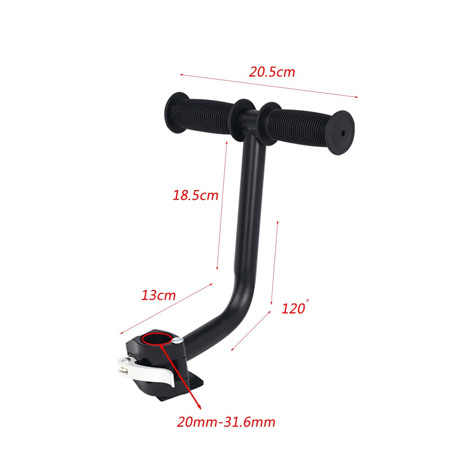 Vaveren Bike Handrail Bicycle Handrail Sturdy Accessory Child Carrier Handle Kids Seating Hand Rest Rear Seat Armrest, Without Screw