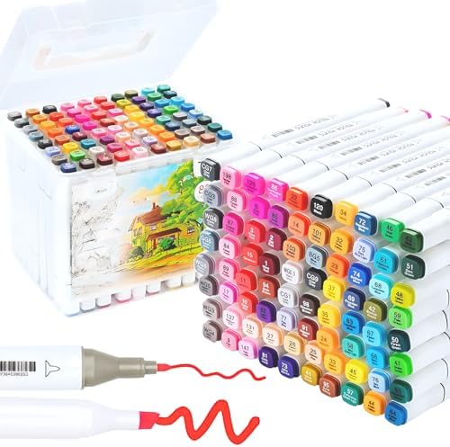 Conjunto De Marcadores Para Colorir A Base De Alcool 80 Cores, Ca...