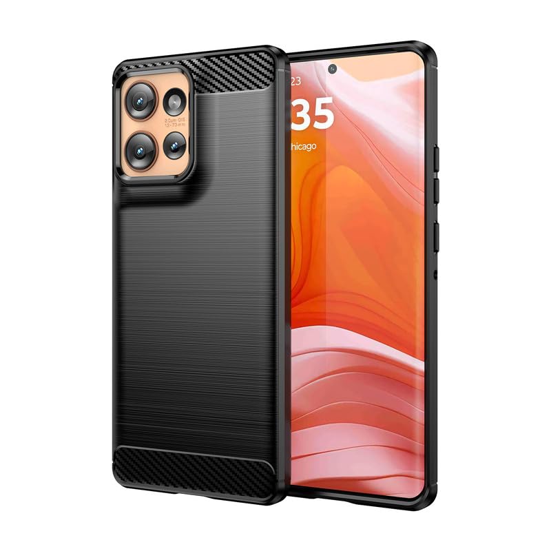 Image of Hybrid Carbon Fiber Back Case for Moto Edge 50 (Black)
