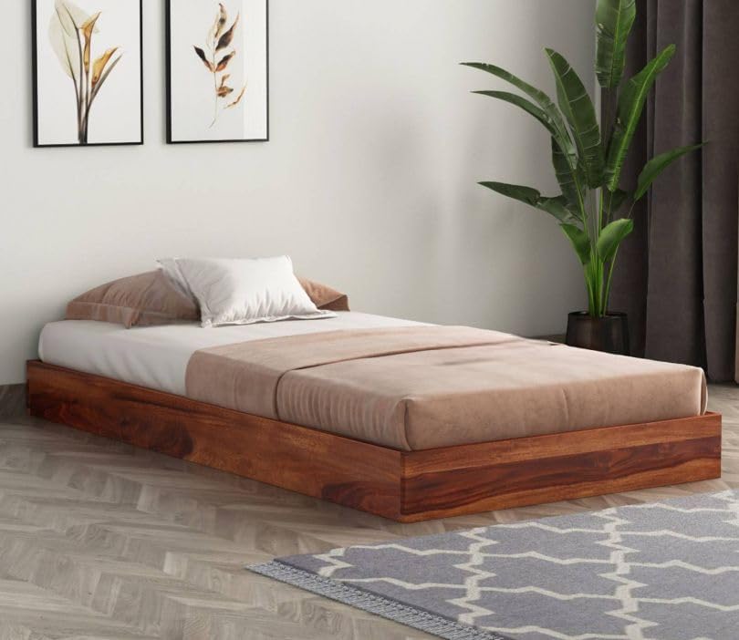 MANNAT ARTS Solid Sheesham Wood Diwan Single Bed Without Storage for Bedroom - Single Cot Wooden BedSingle Size for Living Room Guest Room Bed 6X4-12 Month Warranty (Design 20)-image-4