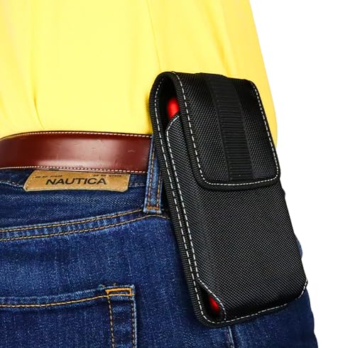 Mgbca MGB-S20 Nylon Cell Phone Holster Pouch For Samsung Galaxy A35,A25, A15, A21, A11 Rugged W/Fixed Belt Loop Clip Holder thumb #4