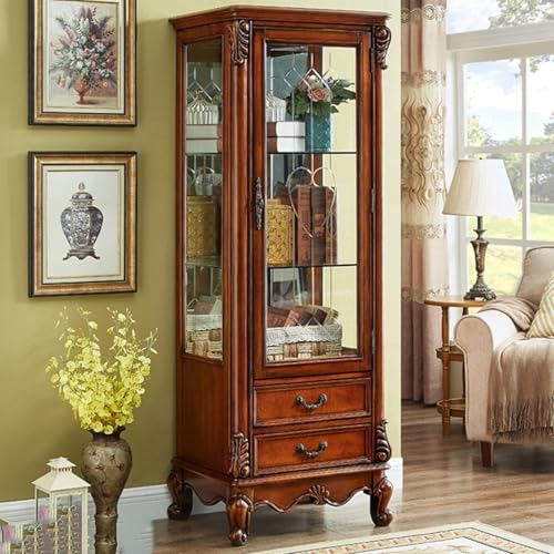 Mueble vino madera 70.86 pulg con estante y cajones miniatura 2