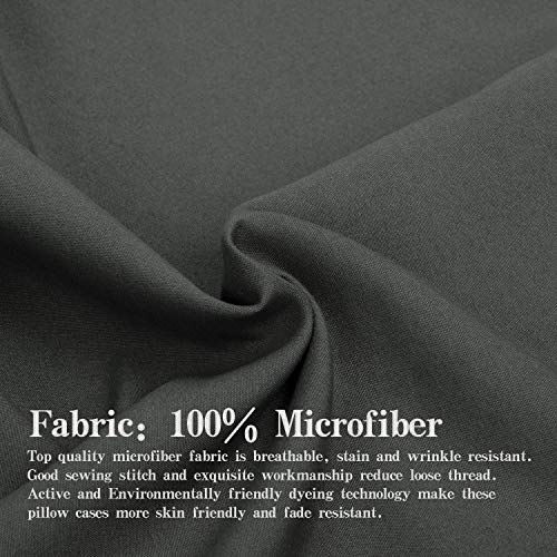 Image of NTBAY Queen Microfiber Flat Sheet, 90 x 102, Dark Grey