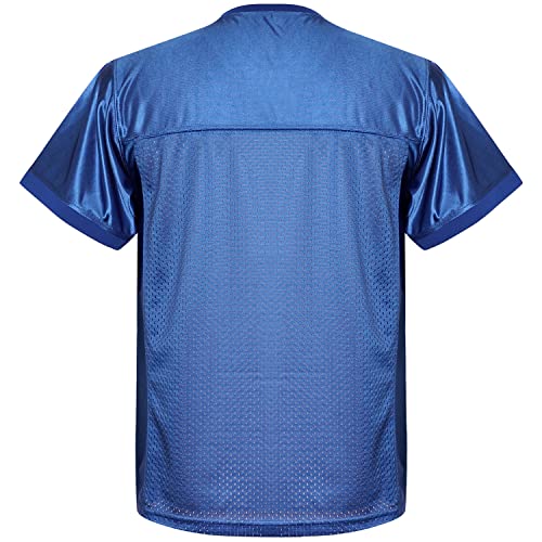 Youth Boys' Blank Football Jersey,Athletic Fans Shirts Practice Sports Shirt For Kids (Small, Blue) #TOP1