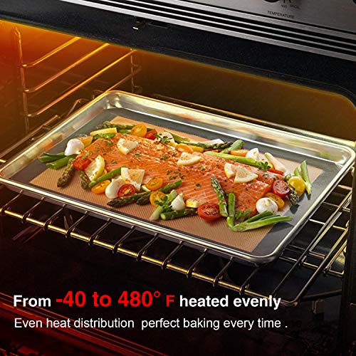 Silicone Baking Mats-Non Stick Cookie Sheet Macaron Mat Liner For Bake Pans & Rolling,Perfect Bakeware For Bread Making Pastry Cake Brioche Pizza Thick/Bpa Free Set (2 Half Sheets &1 Quarter Sheet) #TOP1