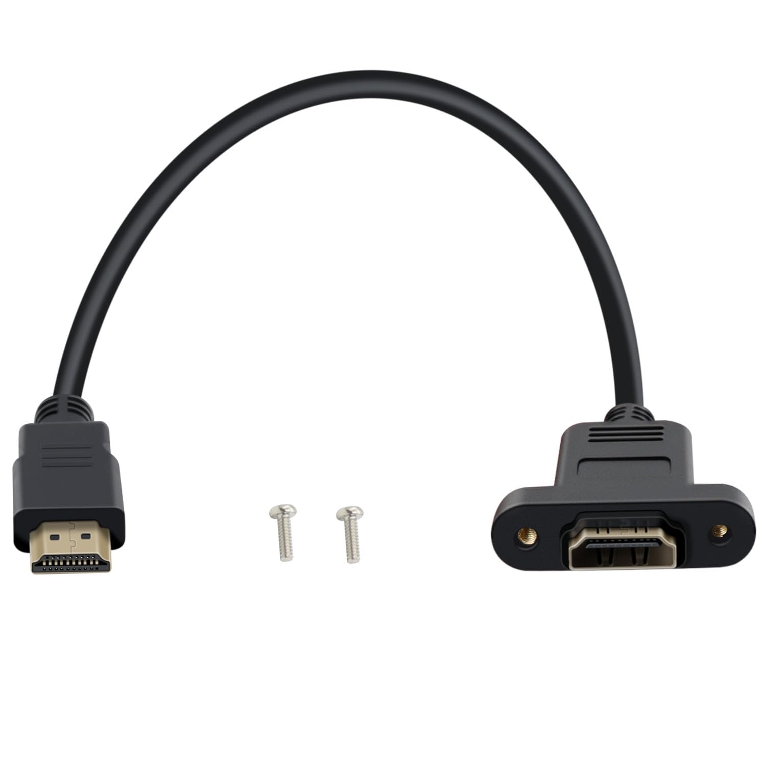 YINGAYOU Câble Extension HDMI Mâle-femelle 1.5m Monté Sur Panneau Avec Trous De Vis, 4K