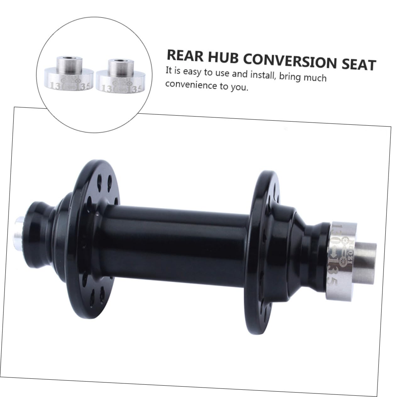 ibasenice Professional Practical Bike Rear Hub Adapter Seat Easy Install Use Rear Hub Conversion Caps