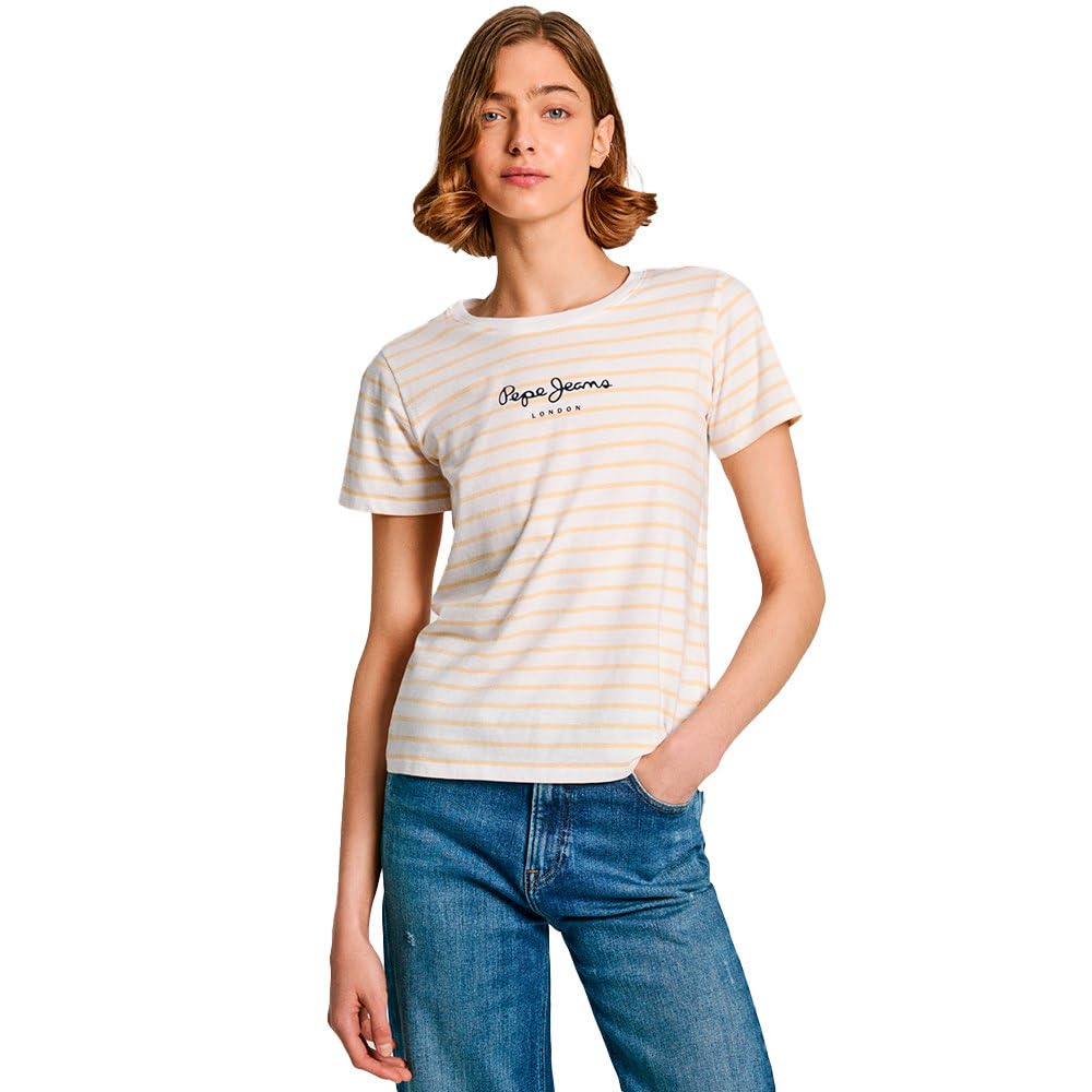 Pepe Jeans Elba, Camiseta Mujer, Yellow (Cornish Yellow),