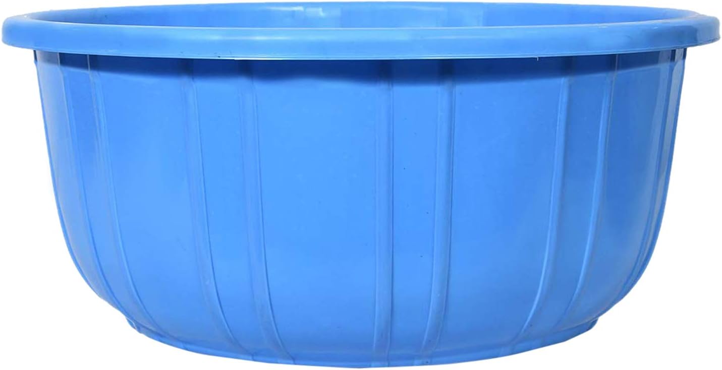 Kuber Industries Bath/Washing Tub|Multipurpose with Unbreakable Material|Size 54 x 54 x 25 cm, Pack of 1, Capicity 40 LTR (Blue, Plastic)-KUBMART3191