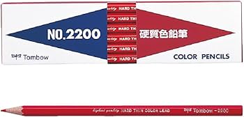 Amazon | トンボ鉛筆 色鉛筆 硬質 赤 1ダース 2200-25 | 色鉛筆