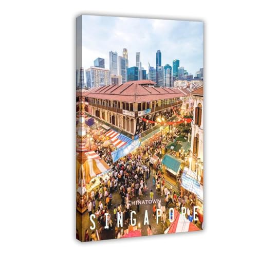 Toile de Chinatown de Singapour, une affiche murale pour voyager depuis votre salon