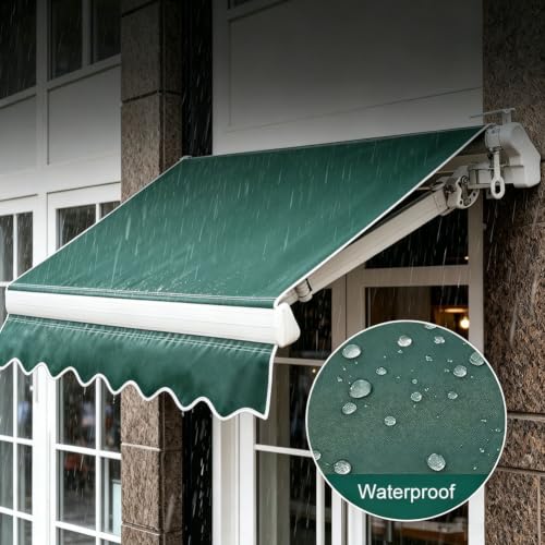 Tela impermeable de toldo retráctil para solucionar goteras en patio 6