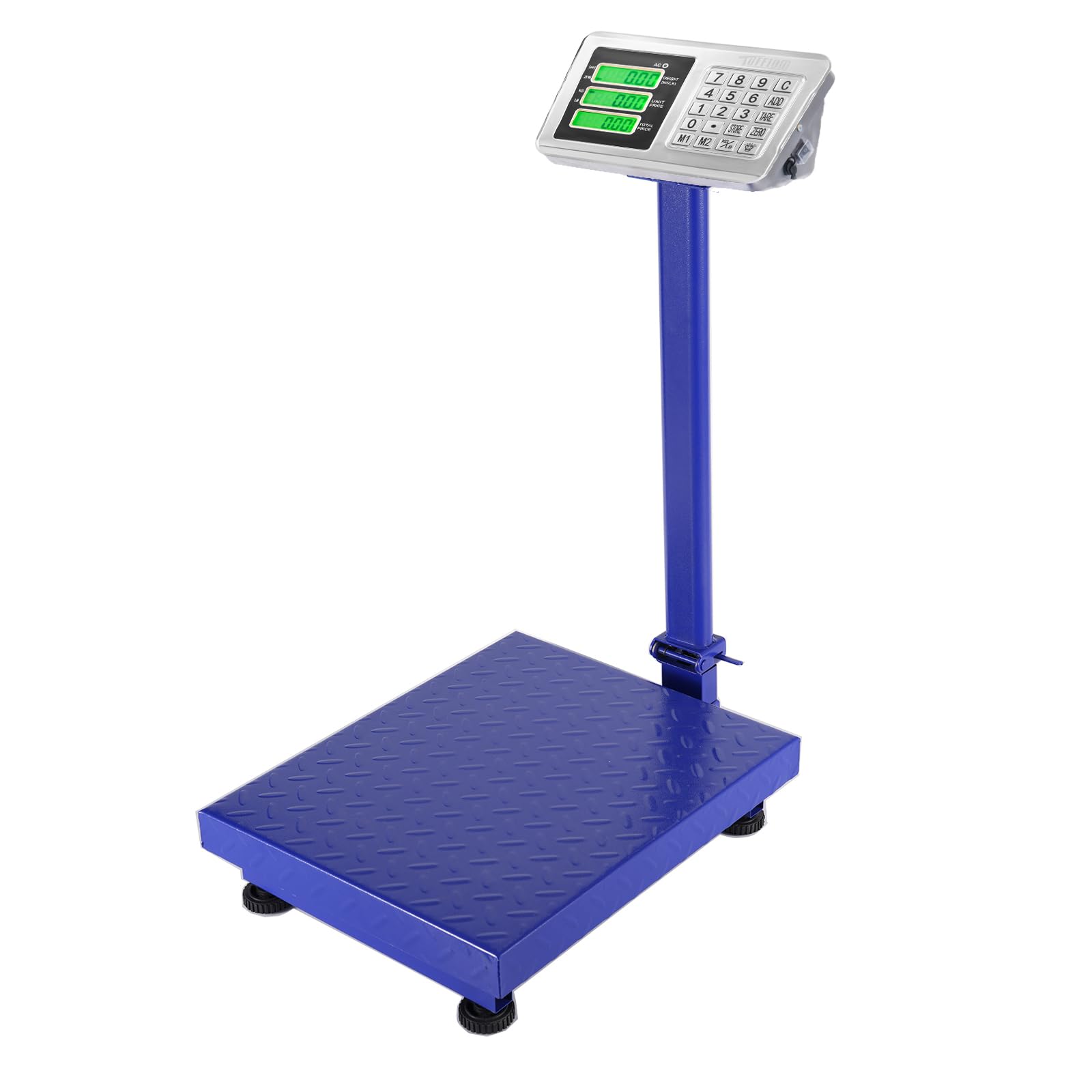 TUFFIOM 661lbs Electronic Digital Platform Scale,Heavy Duty Blue Folding Floor Scales,High-Definition LCD Display,Perfect for Mailing Luggage Shipping Package Price