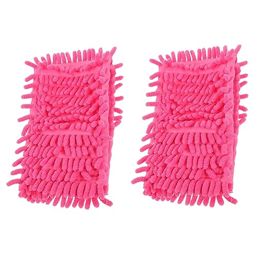 Veemoon 2 Piezas Paños de Repuesto para Mopa de Microfibra Absorbente Accesorios de Limpieza para y Esquinas Unidades Rojas para