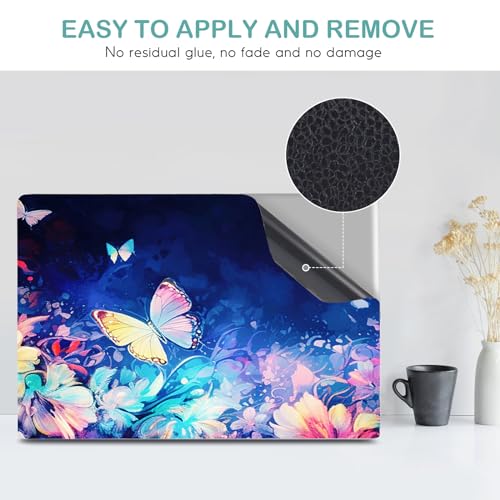 Image of DINKY Laptop Skin Sticker Decal, 12 inch 13 inch 13.3 inch 14 inch 15 inch 15.4 inch 15.6 inch Laptop Universal Reusable Vinyl Skin Stickers Cover Art Decal Notebook PC Personalized Protector-Butterflies
