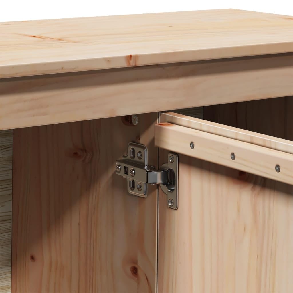 vidaXL Mobile Porta TV 103x36,5x52 cm in Legno Massello di Pino
