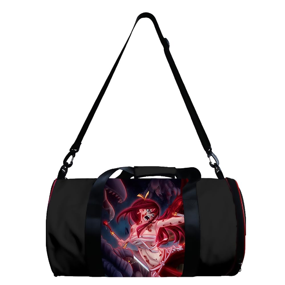 Zhongkaihua FAIRY TAIL Cylinder Crossbody Bag Large Capacity Multifunctional Sports Swimming Gym Duffle Bag,Anime Printed Pattern Casual Travel Portable Bag — image 1