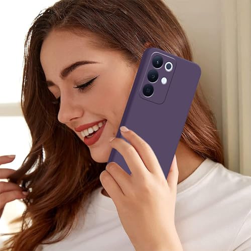 Image of amazon basics Back Cover for Realme 15X 5G | Ultra Slim Soft Rubberised Case | Matte Silicone Flexible Mobile Case | Camera Protection - Purple