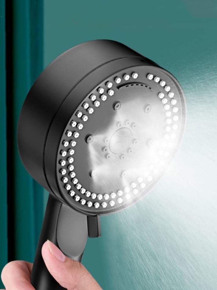 Duschkopf, Hochdruck-Handbrause, 8 Sprühmodi, wassersparender Power-Duschkopf, ideale Handbrause für ältere Menschen, Kinder und Haustiere (grau)