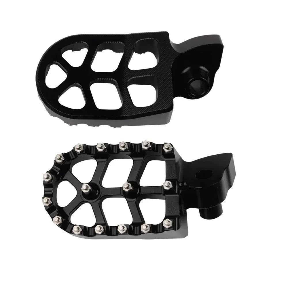Repose-pieds moto tout-terrain large avec pédales antidérapantes noires YZ125
