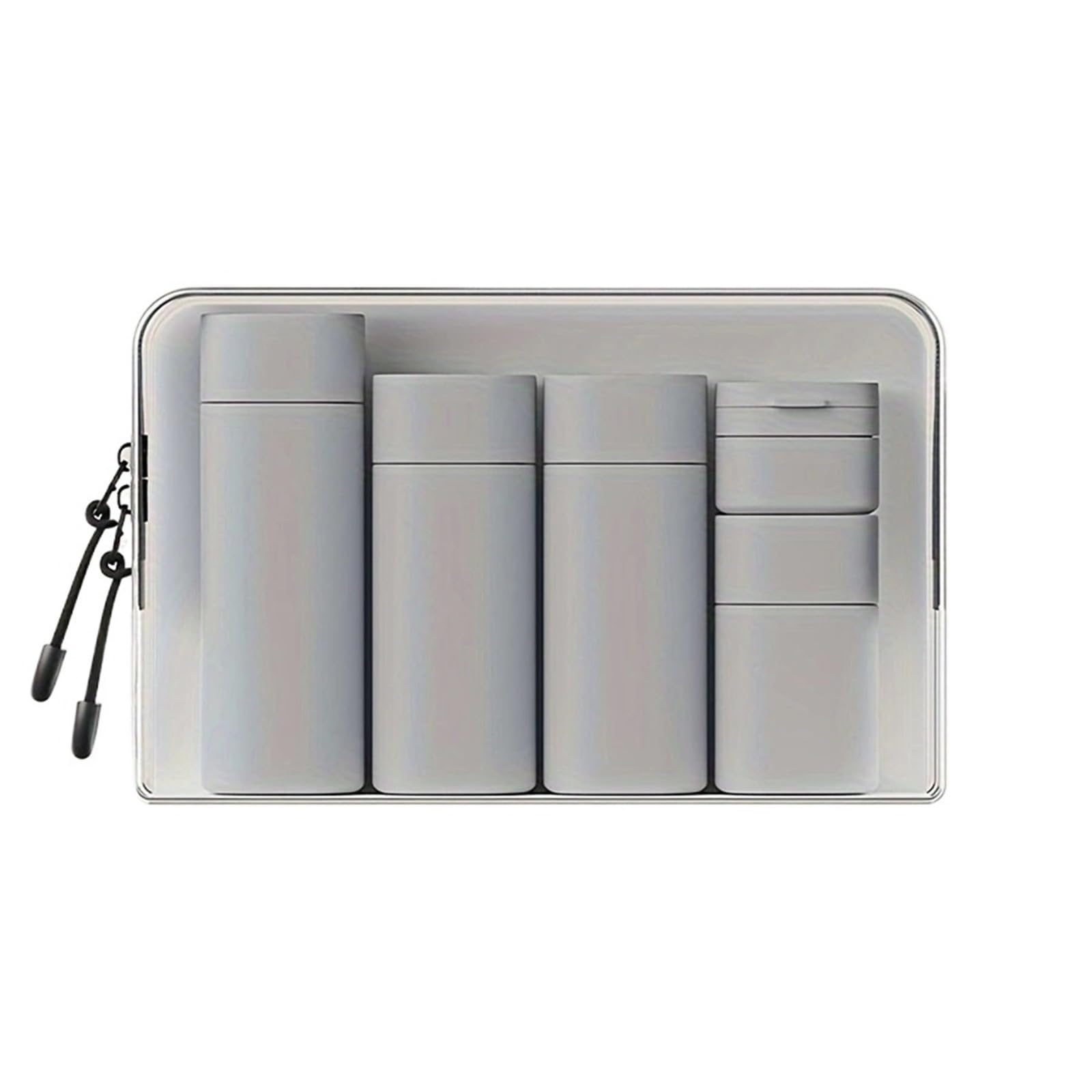 XIEHYA 6-piece Bottle Set Travel Shampoo Lotion Shower Cream Small Empty For Toiletries(Grey)