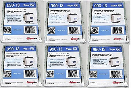 6 PACK (CASE) OF 990-13, 7002 Replacement Evaporator Filter Pads