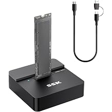 SSK M.2 SSD to USB Adapter M.2 NVMe & SATA SSD Dock Enclosure Reader