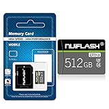 Micro-SD-Karte 512 GB SD-Speicherkarte mit Adapter für SD-Karte, TF-Karte, hohe Geschwindigkeit, 512 GB, Klasse 10, SD-Speicherkarte für Handyüberwachung