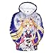 Produktbild Qiujiam Erwachsene Kinder Sailor Moon Anime Hoodie Unisex Japanische Anime Sweatshirts Sailor Moon 3D Druck Langärmelige Hoodies Pullover Cosplay Kostüm