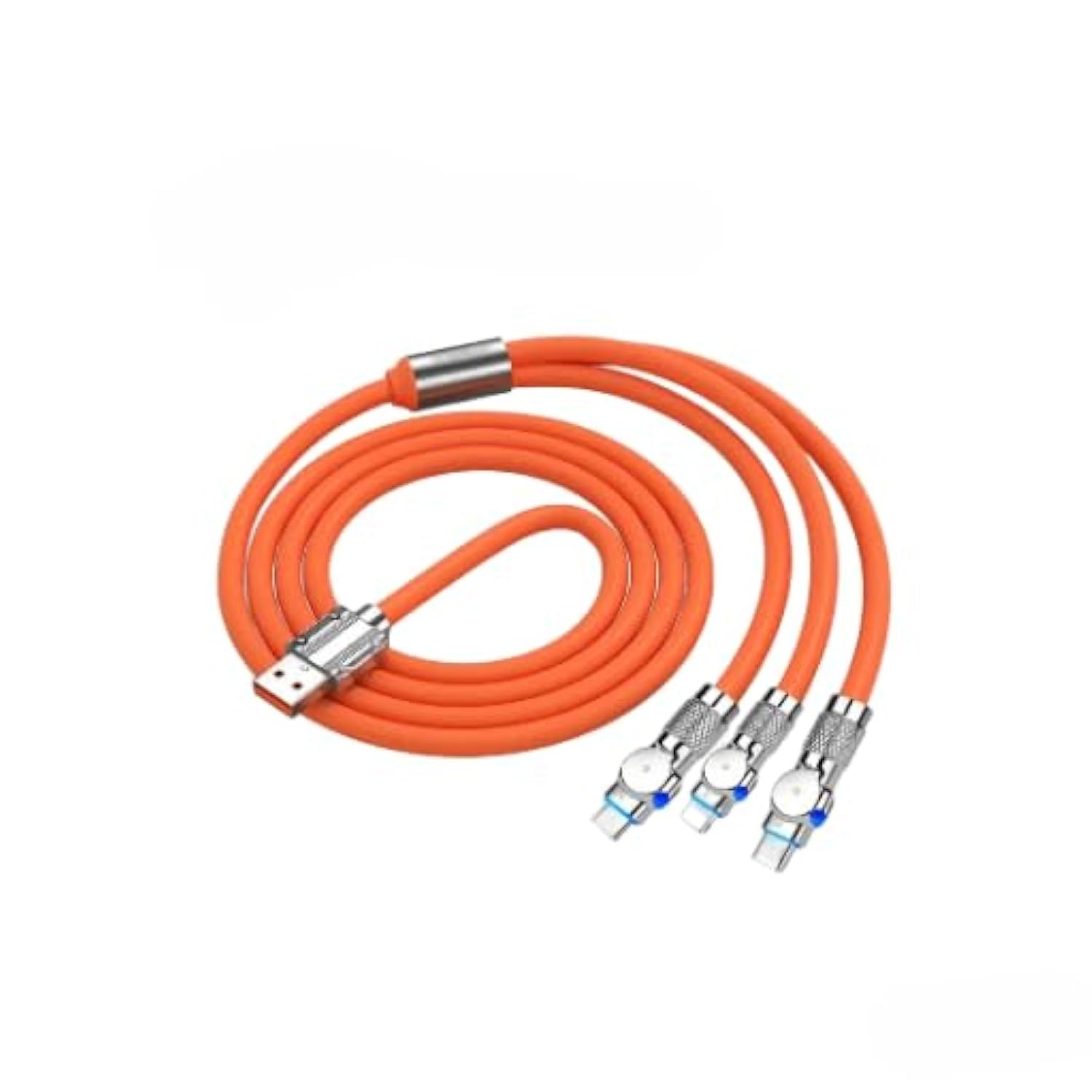 Super Fast Charging Cable 120W 6A 180 Degree Rotation Charging Cable Universal Multiple 3 In 1 Type C/Micro/USB For IOS For Android