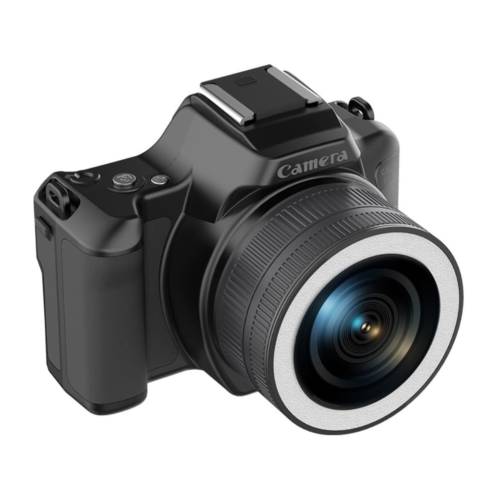 Fotocamera digitale, 48MP 2K Vlogging Camera con 16X per Zoom, Fotocamera portatile Point and Shoot con 12 LED Luce di Riempimento