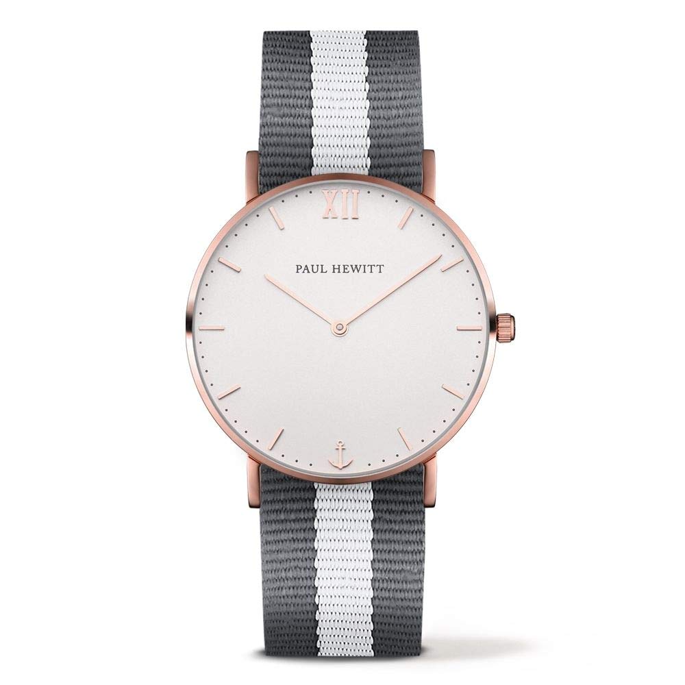 Paul Hewitt Reloj Unisex Analogico Cuarzo con Correa de Nylon PH-SA-R-ST-W-GRW-20S
