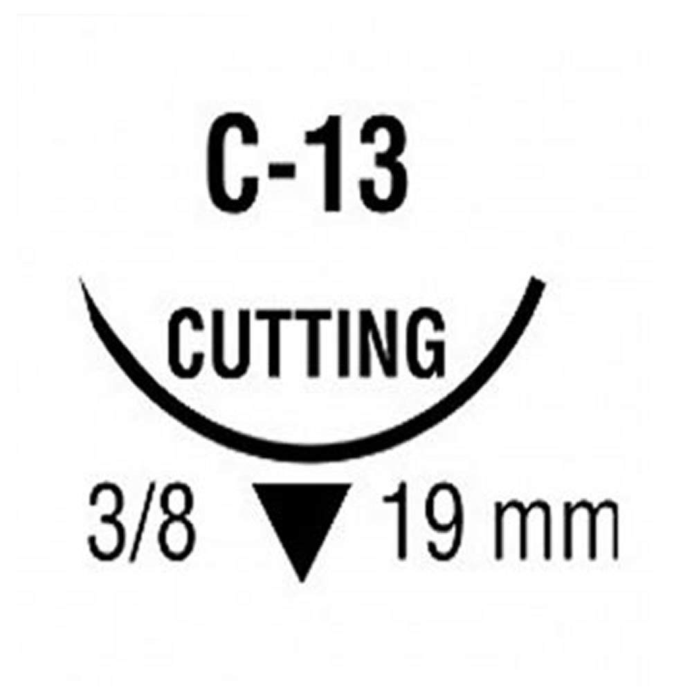 Sutura Seda Negra SOFSILK 5/0 BLK 19mm 3/8 75 cm | Caja de 36 u |