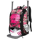 Girls Softball Bag, MATEIN Baseball Bag with Cleats Pocket for Girls, Boys, Adult, Large Baseball...