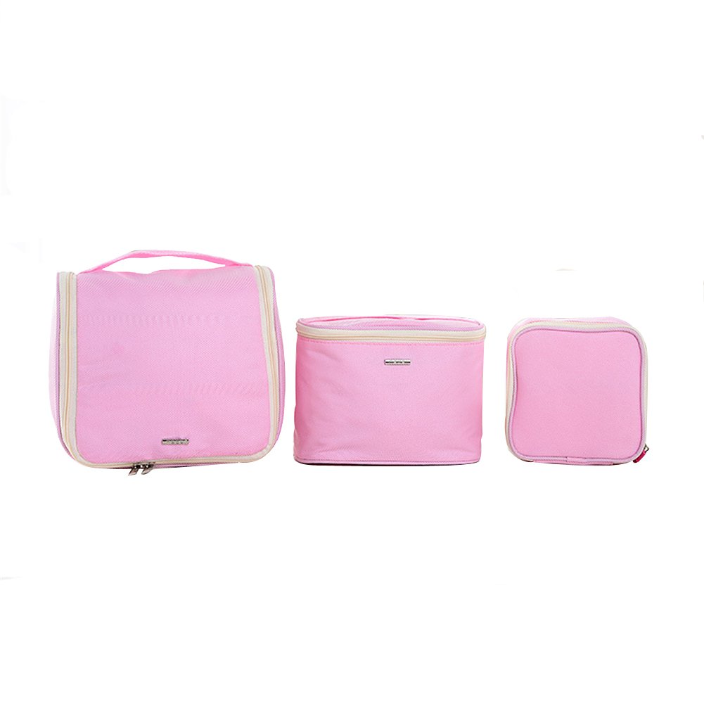 Qealry - Neceser multifunción para viaje, color rosa, Rosa.