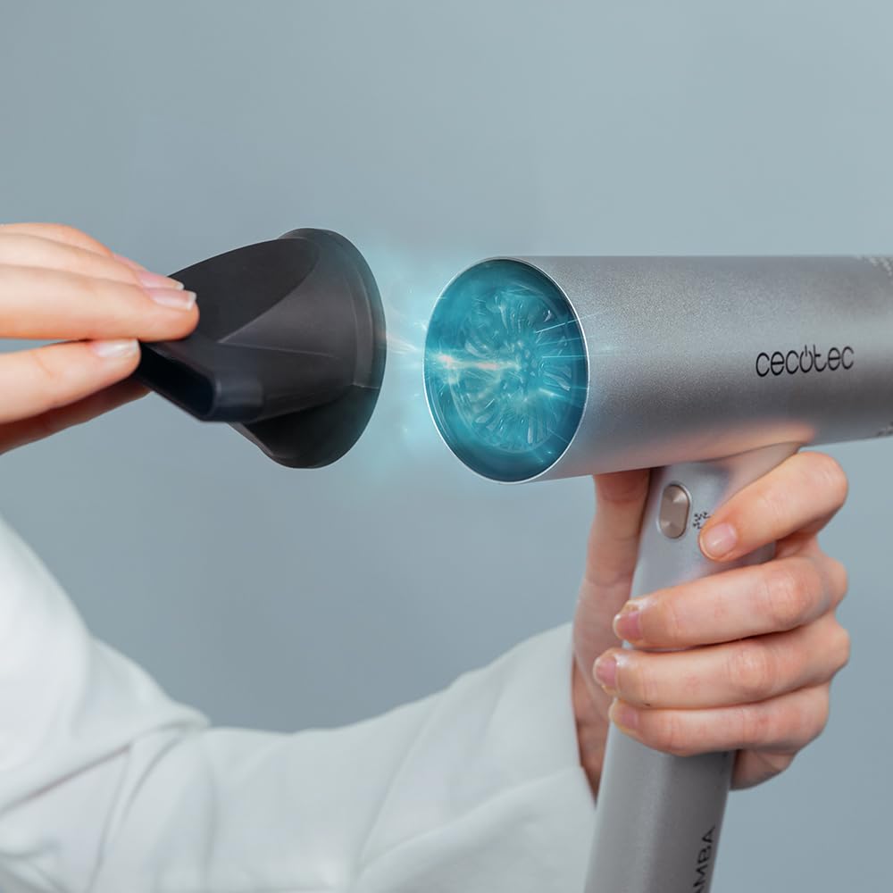 Cecotec Haartrockner BLDC-Motor IoniCare RockStar Aluminum, 2000W | Echte Ionen für Glanz, Hydration, Antifrizzeffekt Durch Ionentechnologie, Aluminium-Gehäuse für Widerstandsfähigkeit, Robust