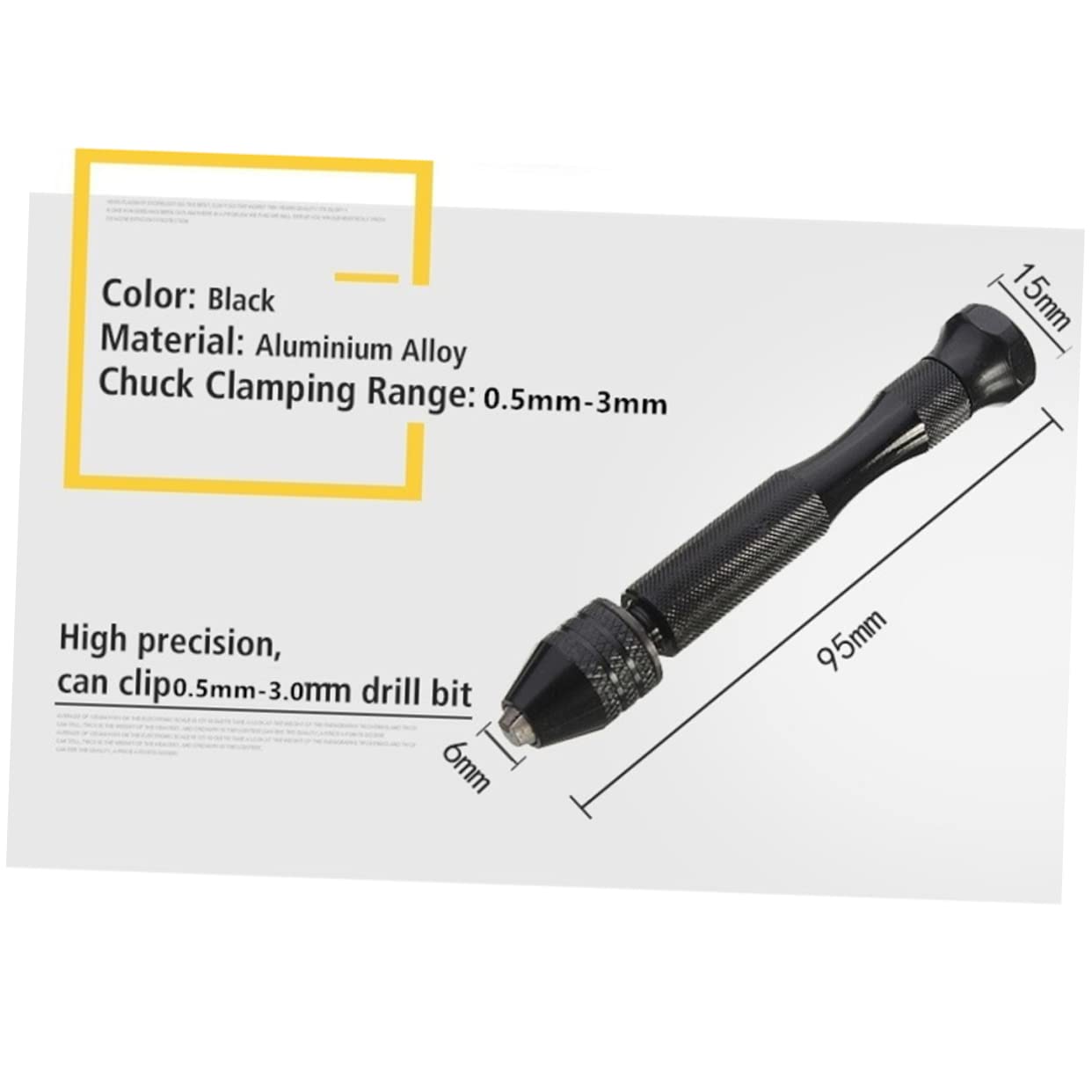 BUTIFULSIC 26 1 PC Single Ended Hand Drill Vise Hand Drill Jewelry Kits Rotory Tool Concrete Drill Bit Punch Hole Concrete Bits for Drill Carbide Drill Bit Model Making Drill Black