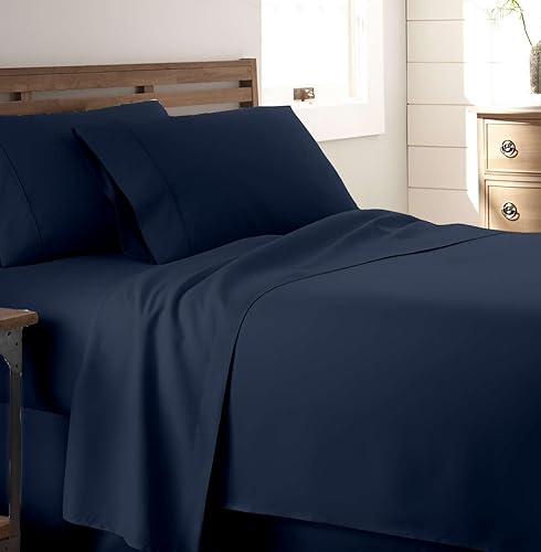 Miniatura 4 de Juego de sábanas divididas tamaño King (5 piezas) de 400 hilos, 100% algodón dividido para camas ajustables, sábanas súper suaves, se adapta a