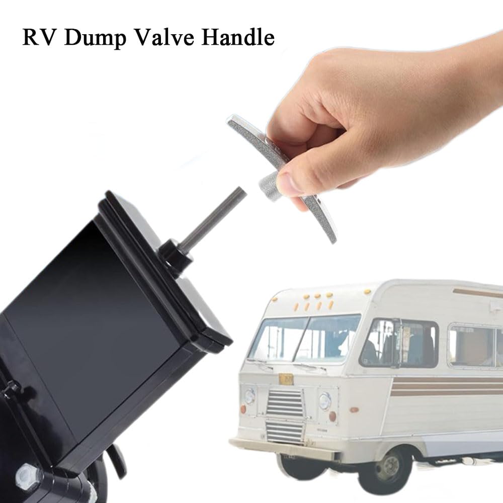 Confezione da 2 maniglie di ricambio in alluminio a T, maniglia per valvola di scarico camper camper parti e accessori compatibili con universali 1 1/2 "e 3"