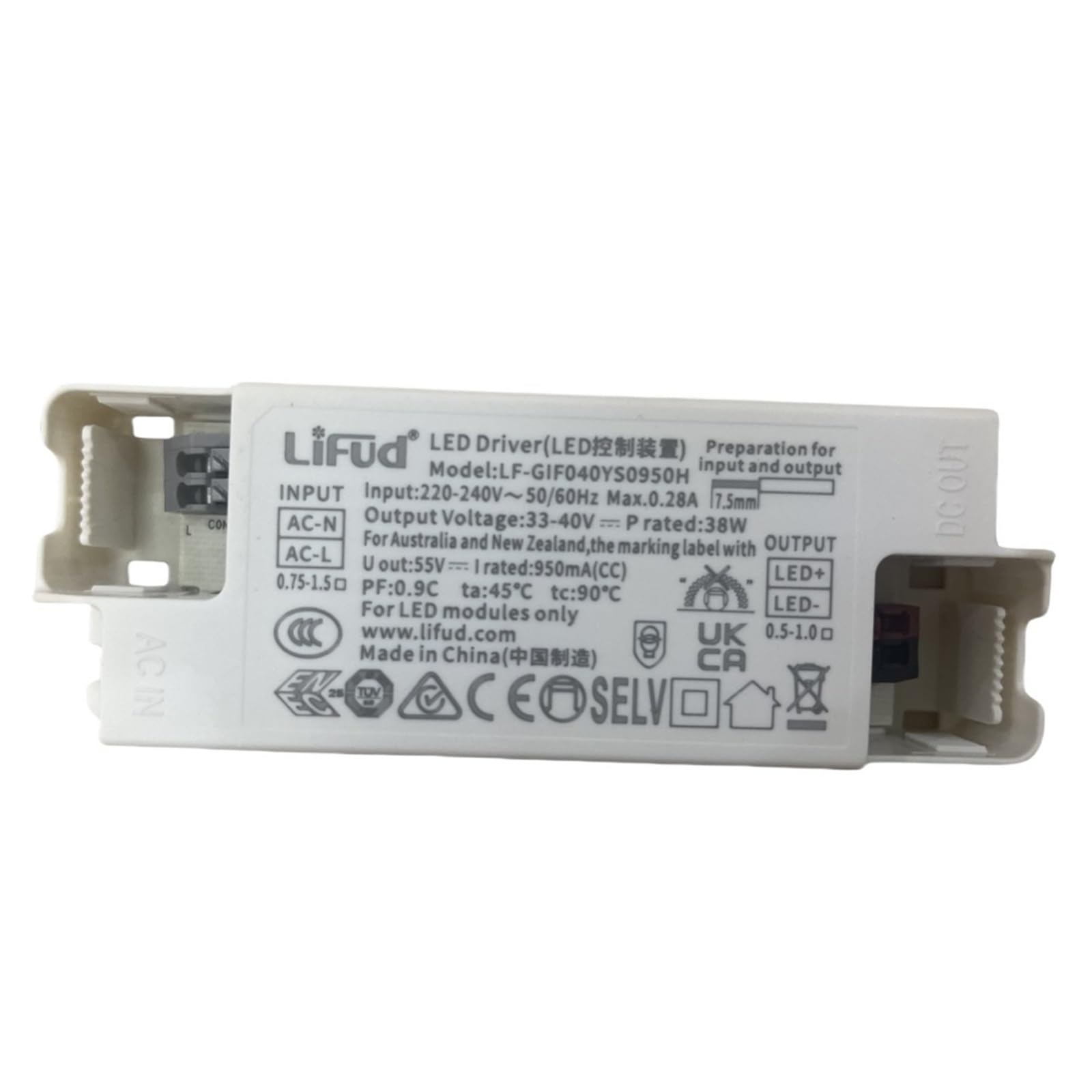 FCARUMIQP LED Driver 40W 950mA DC 25-42V AC220-240V LF-GIR040YM0950H Power Supply Luminaire GIR040YS0950H 38W