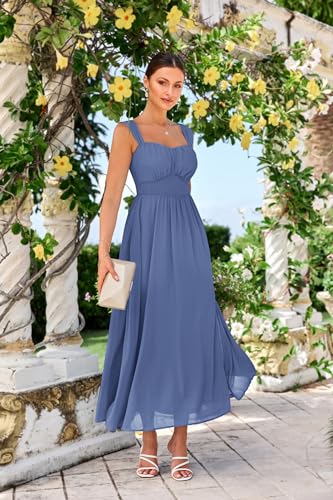 Image of GRACE KARIN 2026 Women's Summer Floral Wedding Guest Dress,Beach Flowy A Line Maxi Off Shoulder Bridesmaid Dresses