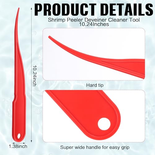 Gisafai 6 Pcs Plastic Shrimp Peeler